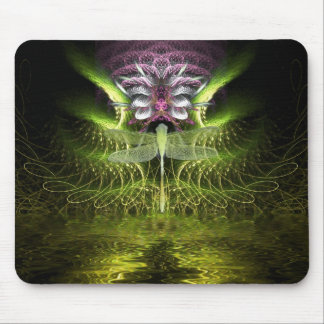 Alfombrilla De Ratón Magia Mousepad del fractal de la libélula