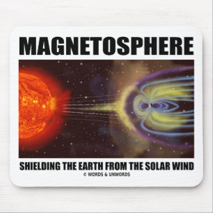 Alfombrilla De Ratón Magnetosfera protegiendo la Tierra del viento sola