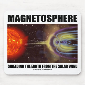 Alfombrilla De Ratón Magnetosfera protegiendo la Tierra del viento sola