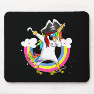 Alfombrilla De Ratón Magnífica diversión de unicornio pirata desagradab