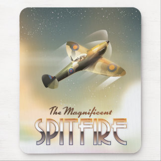Alfombrilla De Ratón Magnífica impresión de afiches de viajes Spitfire