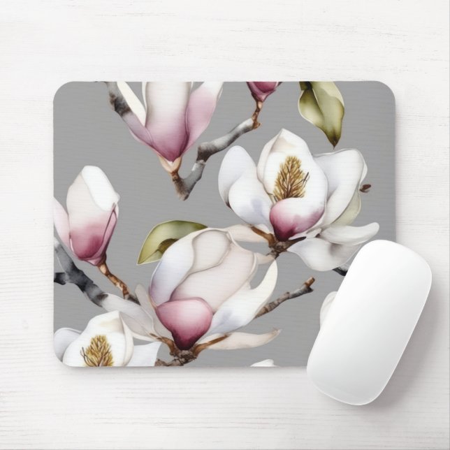 Alfombrilla De Ratón Magnolia Blossoms (Con ratón)