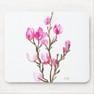 Alfombrilla De Ratón Magnolia Madre Floral Elegante Moda de cosecha ros