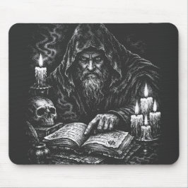 Alfombrilla De Ratón Mago estudiando el grimorio — por BurnsInHell