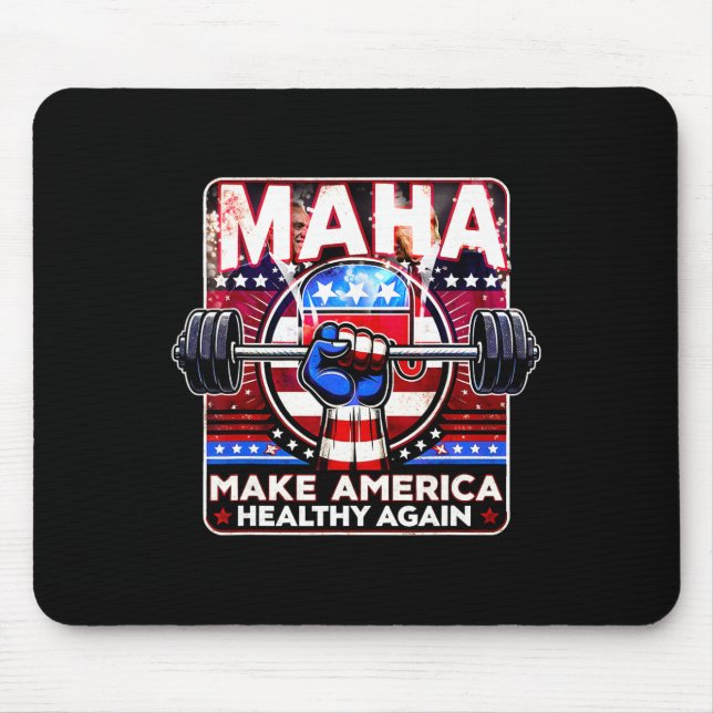 Alfombrilla De Ratón Maha Hagan que Estados Unidos vuelva a ser saludab (Frente)