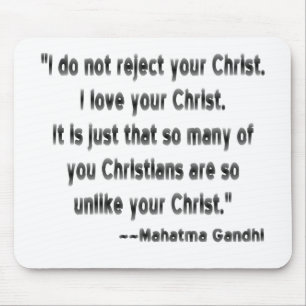 Alfombrilla De Ratón Mahatma Gandhi sobre los cristianos