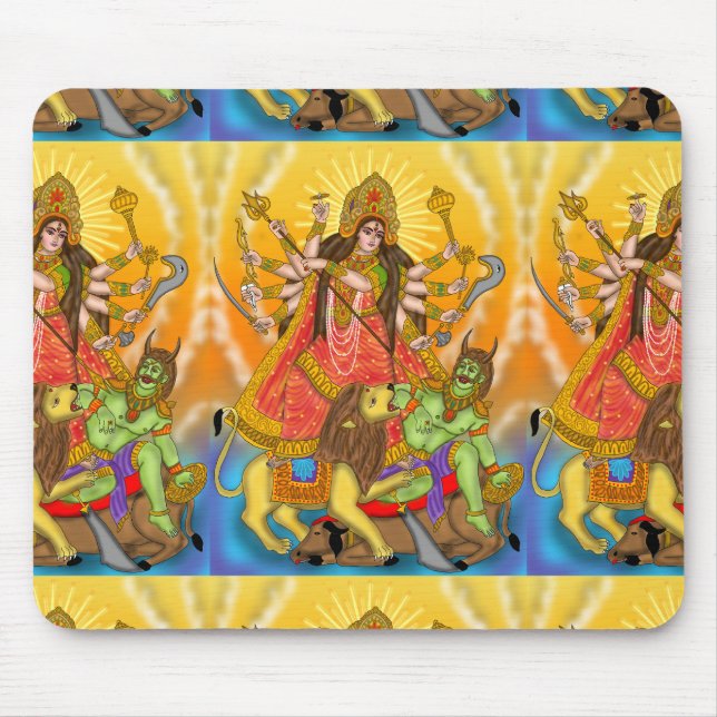 Alfombrilla De Ratón Mahishasur Mardini Durga Mouse Pad (Frente)