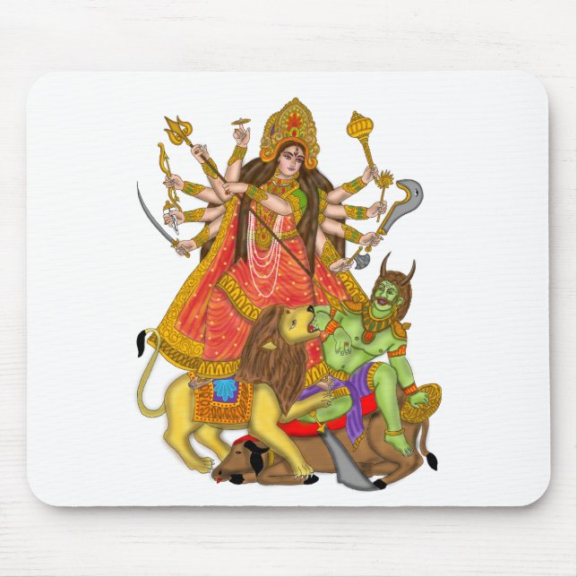 Alfombrilla De Ratón Mahishasur Mardini Durga Mouse Pad (Frente)