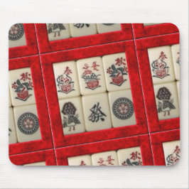 Alfombrilla De Ratón Mahjong teja marcos rojos