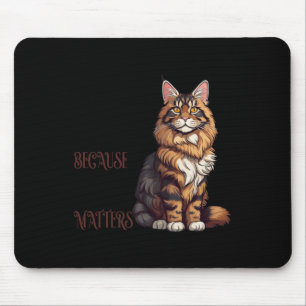 Alfombrilla De Ratón Maine Coon Cat - Porque Tamaño S Pegatina
