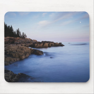 Alfombrilla De Ratón Maine, Parque Nacional Acadia, puesta de luna