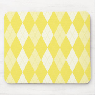 Alfombrilla De Ratón Maíz Amarillo Argyle Pálido Dorado Forma de Diaman