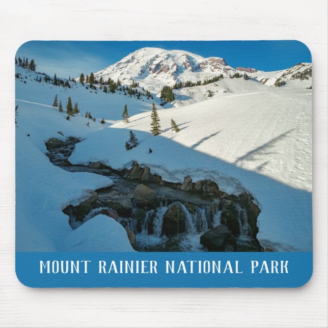 Alfombrilla De Ratón Majestic Snowbound Mt. Rainier (Frente)