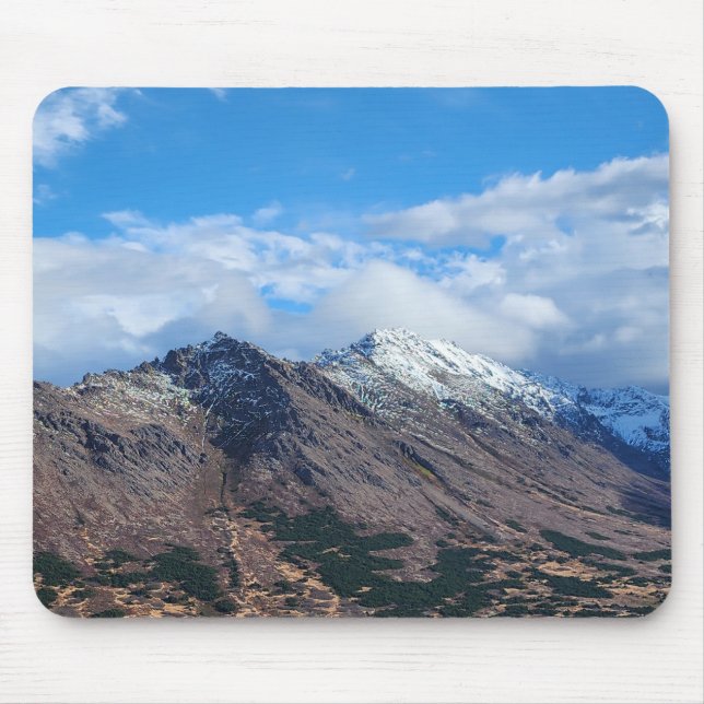 Alfombrilla De Ratón Majestuoso Mousepad de montaña con cubierta de nie (Frente)