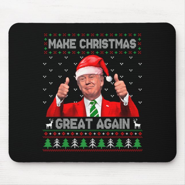 Alfombrilla De Ratón Make Christmas Great Again Xmas Funny Pajamas Ugly (Frente)