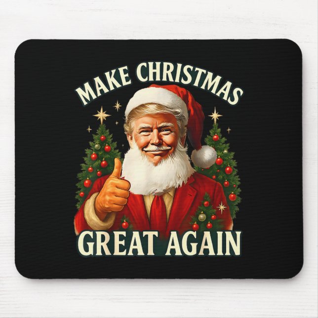 Alfombrilla De Ratón Make Christmas Great Again Xmas Funny Santa Trump  (Frente)