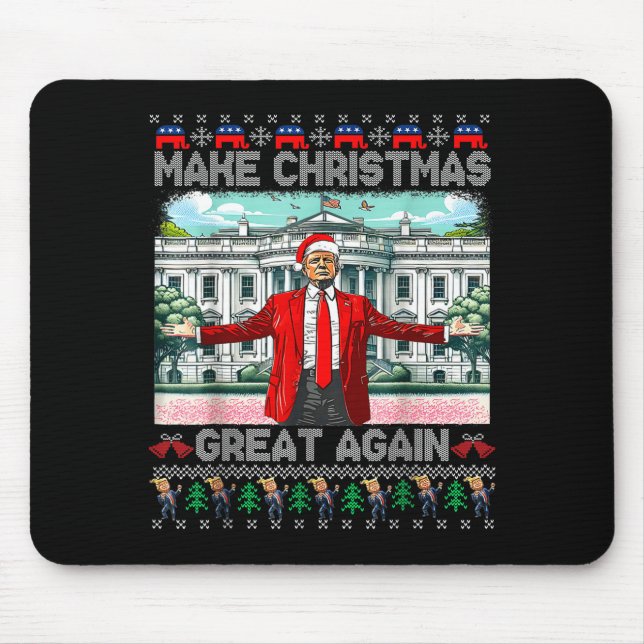 Alfombrilla De Ratón Make Christmas Great Again Xmas Funny Trump Pajama (Frente)