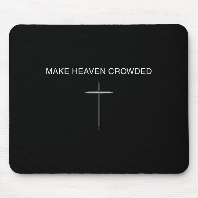 Alfombrilla De Ratón Make Heaven Crowded Cross Minimalist Christian Rel (Frente)