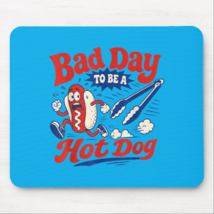 Alfombrilla De Ratón Mal Día Para Ser Un Hot Dog Divertido Infantil Hom