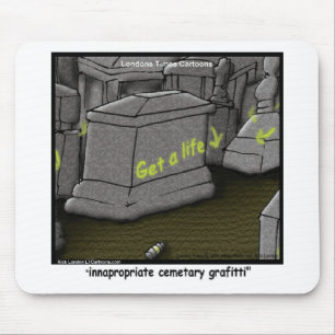 Alfombrilla De Ratón Mal Grafitti Cemetario Gracioso
