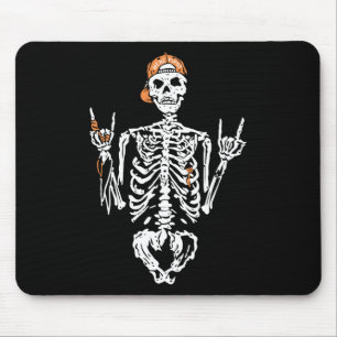 Alfombrilla De Ratón Mala Skeleton Rock Summer Halloween Skull Mujeres