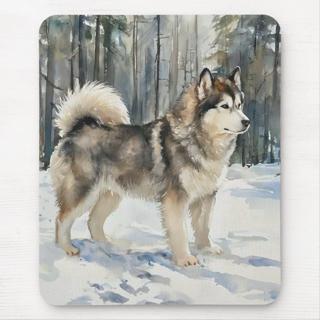 Alfombrilla De Ratón Malamute de Alaska (Frente)