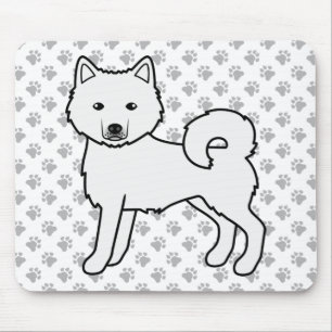 Alfombrilla De Ratón Malamute de Alaska blanco perro de dibujos animado