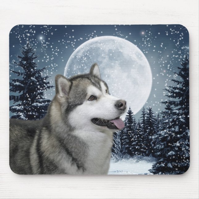 Alfombrilla De Ratón Malamute Mousepad (Frente)