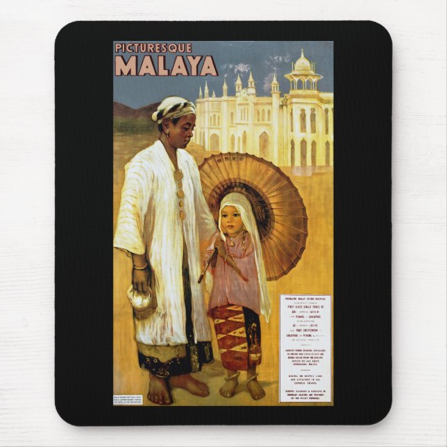 Alfombrilla De Ratón Malaya pintoresca (Frente)