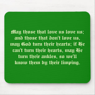 Alfombrilla De Ratón Maldición Mousepad del irlandés