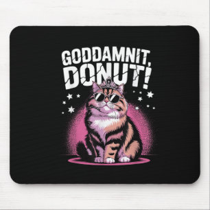 Alfombrilla De Ratón Maldita sea Donut Princesa Divertida Gatos Gafas