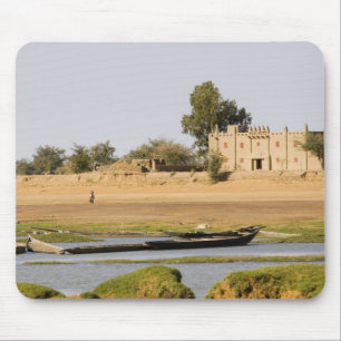 Alfombrilla De Ratón Malí, Djenne. Río Bani cerca de Djenne
