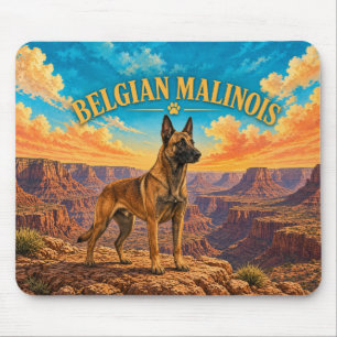 Alfombrilla De Ratón Malinois Belga, Acuarela Vintage de Canyonlands