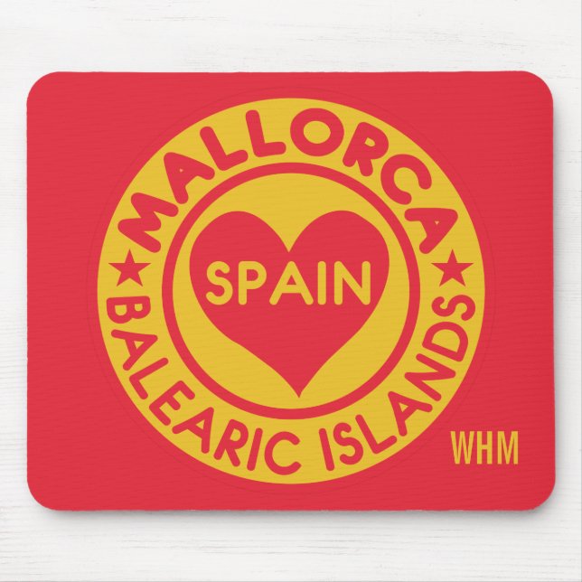 Alfombrilla De Ratón MALLORCA España personalizado monogramo mousepad (Frente)
