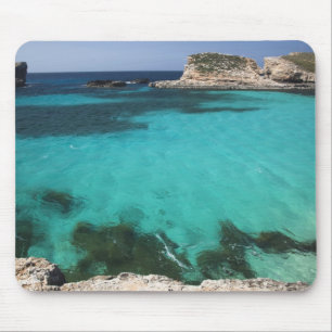 Alfombrilla De Ratón Malta, isla de Comino, laguna azul