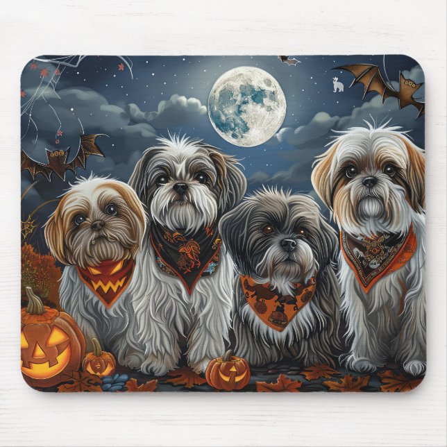 Alfombrilla De Ratón Malti Tzu Halloween Spooky (Frente)