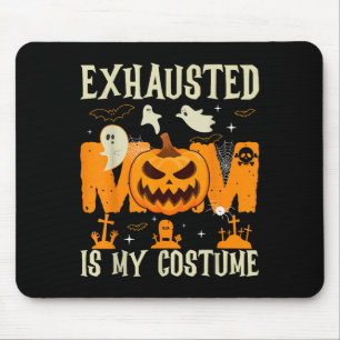 Alfombrilla De Ratón Mamá agotada es mi fantasma feliz Halloween