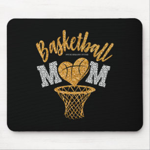 Alfombrilla De Ratón Mamá de baloncesto Leopard Basketball Senior Mom 2