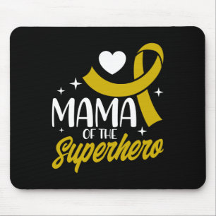 Alfombrilla De Ratón Mamá De Cáncer Infantil De Una Cinta Superhéroe