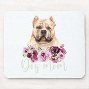 Alfombrilla De Ratón Mamá de perro bulldog Floral Bully Mama