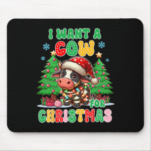 Alfombrilla De Ratón Mamá de vaca amante de las vacas Navidad Navidad