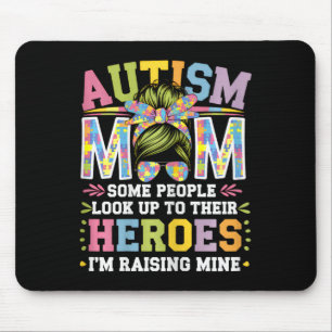 Alfombrilla De Ratón Mamá del autismo criando héroe groovy desordenado