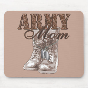 Alfombrilla De Ratón Mamá del ejército combate a los boots en las eti