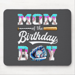 Alfombrilla De Ratón Mamá Del Niño De Cumpleaños Baseball Helado Goteo 