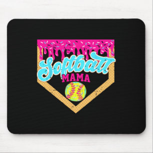 Alfombrilla De Ratón Mama del Softbol Goteo Divertido Día de Juego Soft