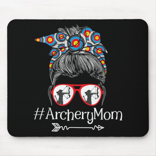 Alfombrilla De Ratón Mamá - Día de la Madre Bowhunter Archer Bowman Bow (Frente)
