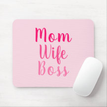 Mamá Esposa Boss guión personalizado rosa moda ele