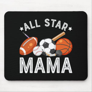Alfombrilla De Ratón Mamá Estrella del Baloncesto Fútbol del Niño Cumpl