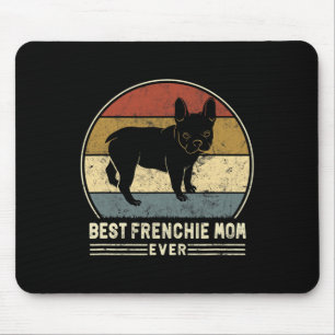 Alfombrilla De Ratón Mamá francesa alguna vez retro madre de perro Bull