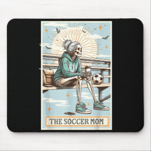 Alfombrilla De Ratón Mamá futbolista retro carta tarot esqueleto mamá f